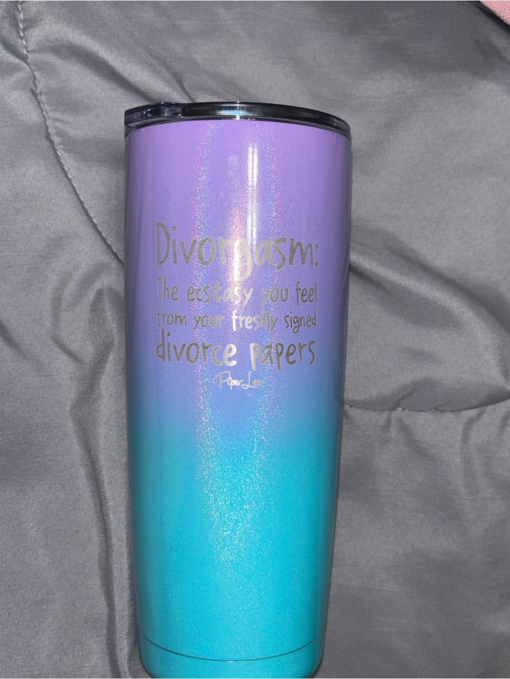 Divorgasm Ombre Travel Tumbler - Purple to Teal